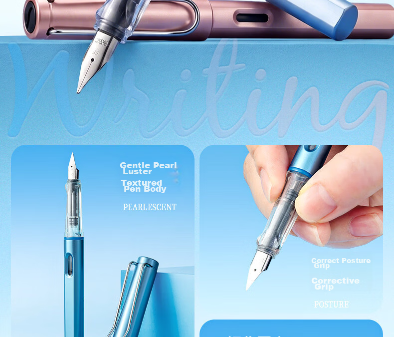 M&G Stationery Elementary School Student Fountain Pen for Back-to-School Handwriting Practice, Correct Posture, Fine Nib, Suitable for Boys and Girls Beginners, Grade 3 EF Nib Signature Pen, Single Pe 4