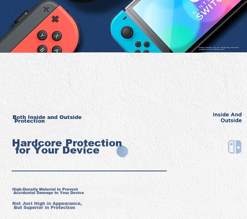 ESCASE Nintendo Switch Storage Case Protective Cover NS/OLED Handheld Console Multifunctional Portable Large Capacity Protective Bag Shockproof Shell Storage Pouch 6
