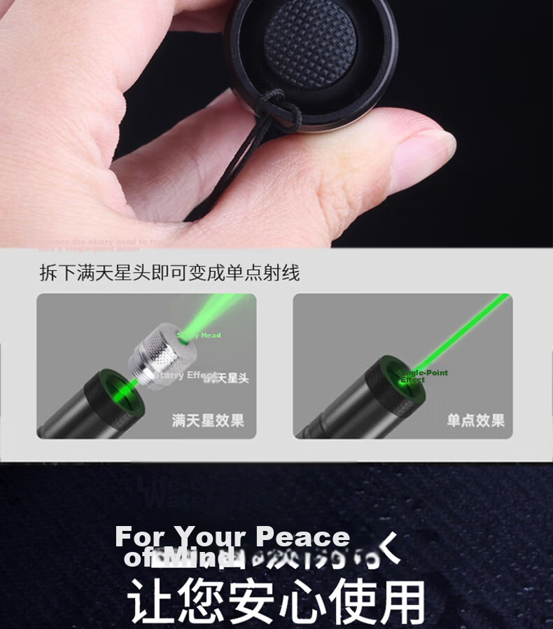 MOTIE M5 Laser Pointer Long-Range High-Power Green Light Outdoor Engineering LED Screen Usable Laser Flashlight Desert Star Pointer Maritime Laser Light JD Self-Operated 7