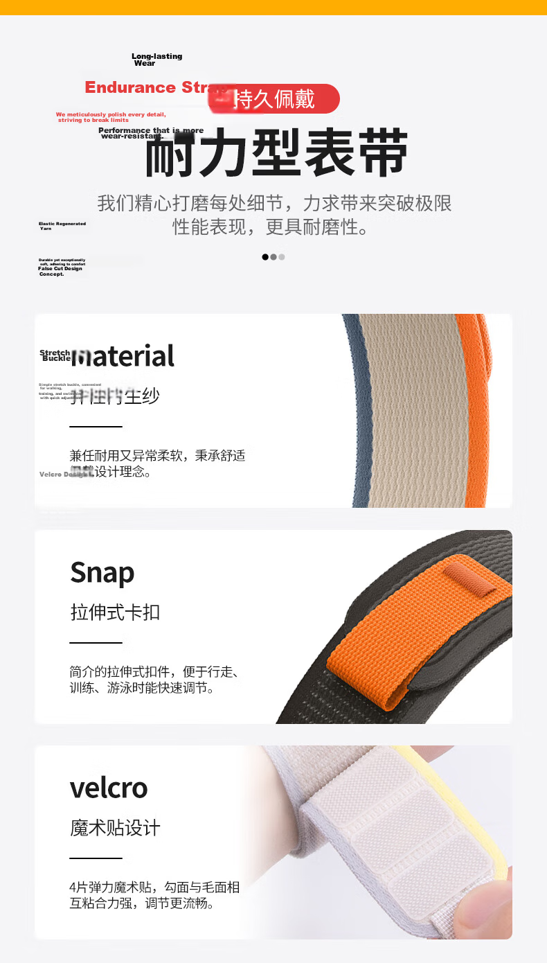 BHO Compatible Apple Watch Band for Apple Watch S12/Ultra4 Wild Trail Loop Band, IWatch S11/S10/9/8/SE3/Ultra3/2 Nylon Strap 11