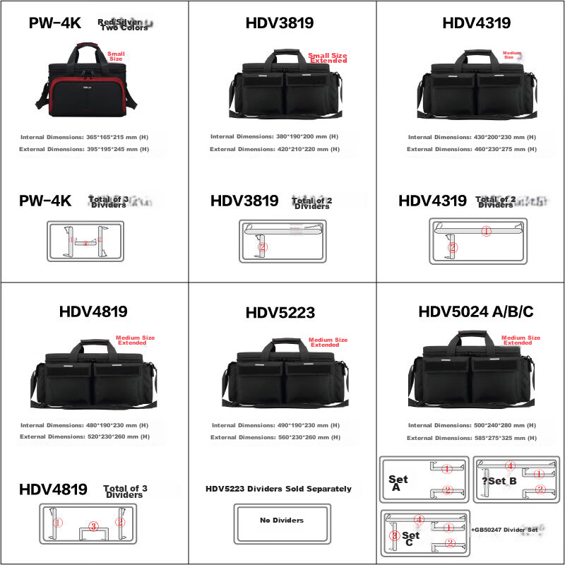 Statin BD04F (Large) DSLR Camera Bag, Camera Inner Case, 20-Inch Carry-On Luggage Inner Case, Pressure-Resistant Double Compartment Structure, Thick And Durable, Fits Two Cameras And Multiple Lenses 37