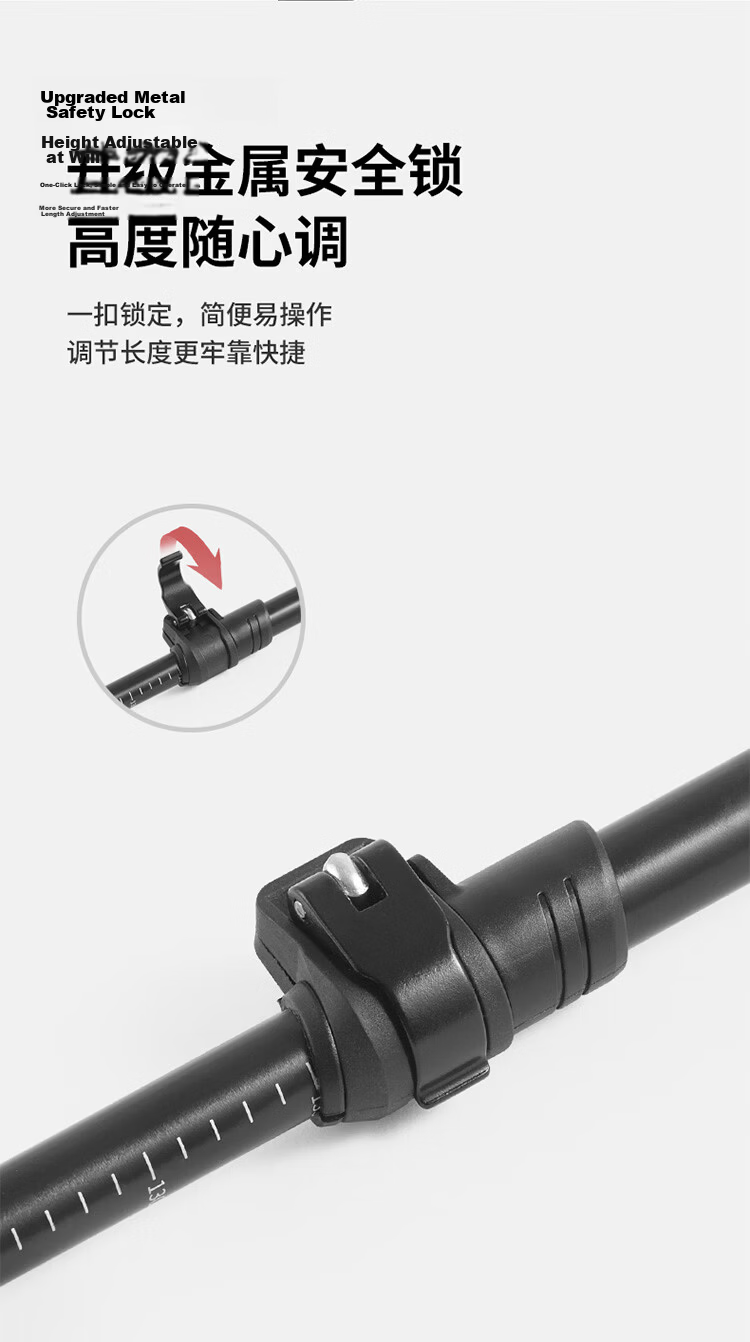 Naturehike Nokpro Outdoor Aluminum Alloy Trekking Poles External Lock Telescopic Hiking Sticks for Men and Women Black 11