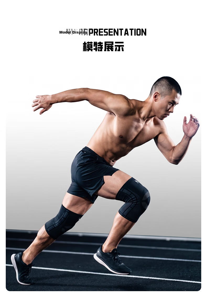 ANTA Knee Brace for Sports, Running, Warmth, Cold Legs, Basketball, Knee Protection, Meniscus Injury, Badminton, Black, Size L 6