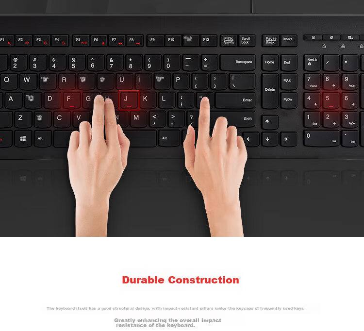 Lenovo Wired Keyboard And Mouse Combo, Keyboard, Keyboard And Mouse Set, Office Mouse And Keyboard Combo, KM4800 Keyboard, Computer Keyboard Laptop Keyboard 2022 Model 6