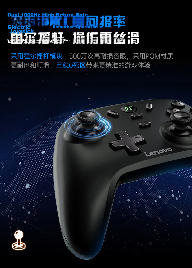 Lenovo S07 Wireless Bluetooth Game Controller Switch 2-in-1 Xbox Wired PC Mobile NS Steam Controller Dual Shadow Wonderland Mingmo Abyss Virtual Feather Single White 4
