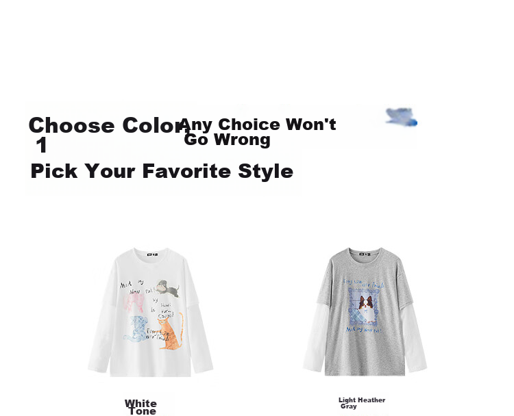 Semir Mall Edition | Women's Summer Long Sleeve T-Shirt Oversize Fake Two-Piece 2026 Unique Style 101326101001 19