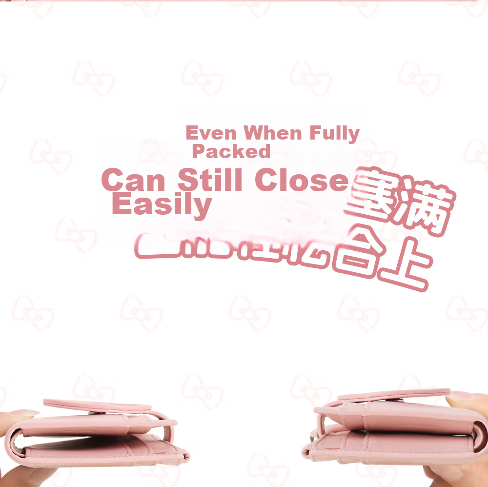 Toutou Hello Kitty Kitty Cat Card Holder Red Short Wallet Money Clip Best Friend Girl Birthday Gift 21