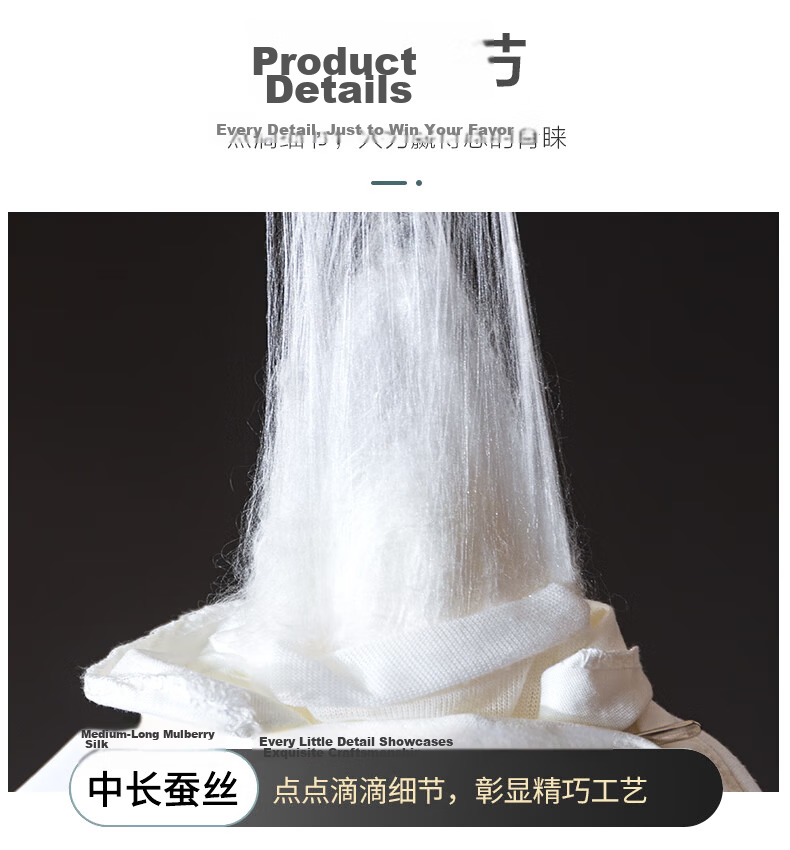Wuyinliangpin Silk Quilt, Class A 100% Medium-Length Silk, Summer Cooling Comforter, Thin Summer Quilt, 220*240cm, Approximately 4.2 Ji 8