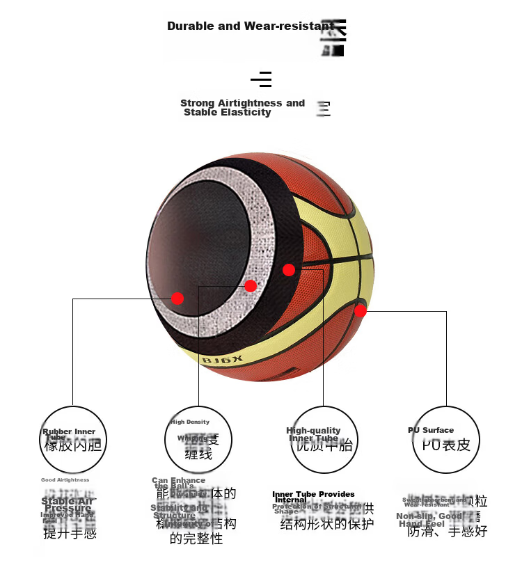 Molten No. 6 Basketball for Women Students, Indoor And Outdoor Use, PU Material, B6G3100 6