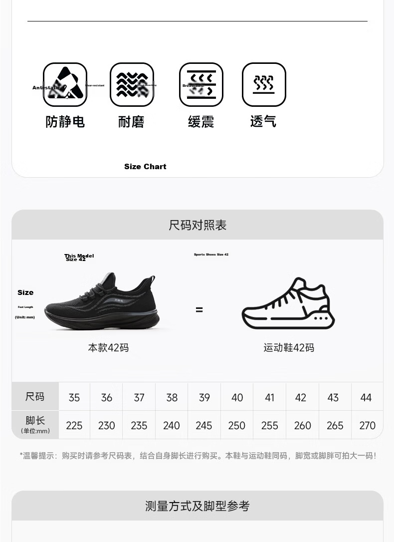 JUNBU JUNBU Anti-Static Shoes Unisex Comfortable Durable Sinopec Gas Station Special Safety Work Shoes 1125A-1 Size 39 20