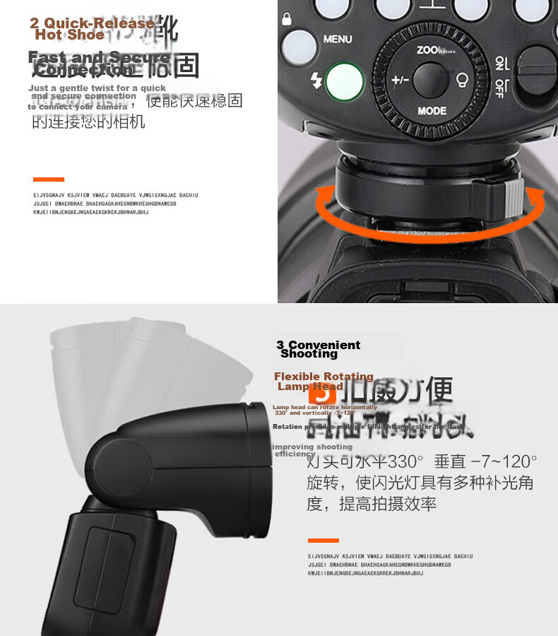 Godox V1 Flash Speedlite for DSLR Camera On-Camera Light Lithium Battery High-Speed TTL Photography Hot Shoe Portable Pocket Light (Canon Version) 13