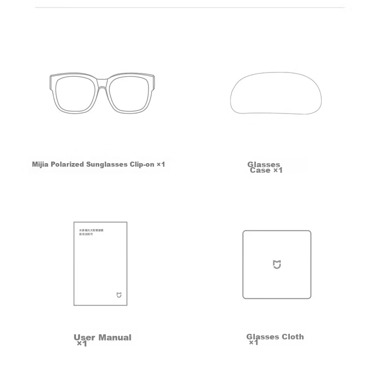 Mijia Xiaomi Myopia Sunglasses Clip-On Polarized Sunglasses, Car Driving UV Protection Glasses for Men And Women, Ultra-Thin Portable 22