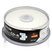 RITEK Taiwan Made Printable Vinyl Music CD-R 52x 700MB Blank Disc Recordable Car Use 25-Pack Barrel 1