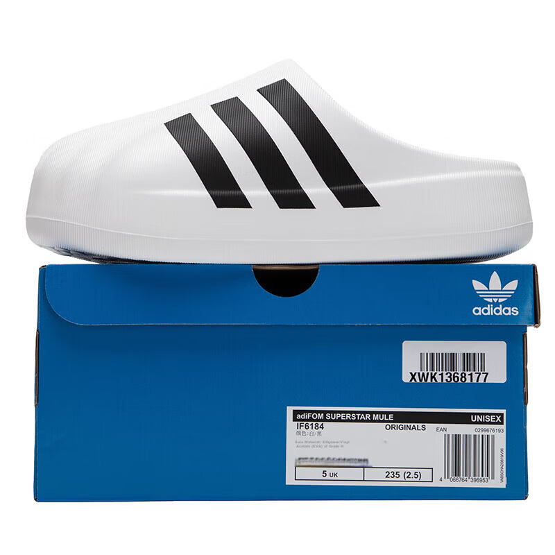Adidas Originals Unisex adiFOM SUPERSTAR MULE Slippers IF6184 Size 38 9