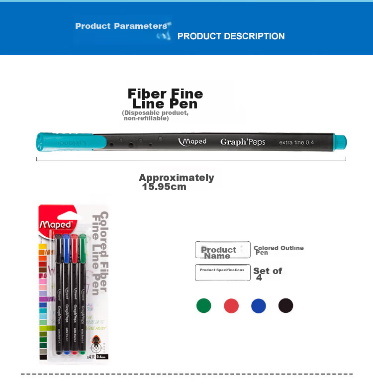 Maped Color Markers, 0.4mm/20 Colors, Multi-Color Water-Based Pens with Metal Tips, for Journaling And Drawing, Student Outlining Pens, Office Stationery 749151 7