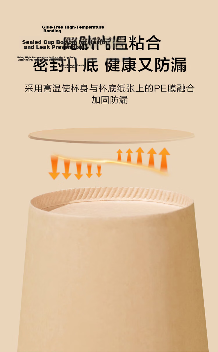 JD Jingzao Disposable Paper Cups Thickened Food-Grade Bamboo Fiber Business Home Water Cups 230ml [60pcs] 10