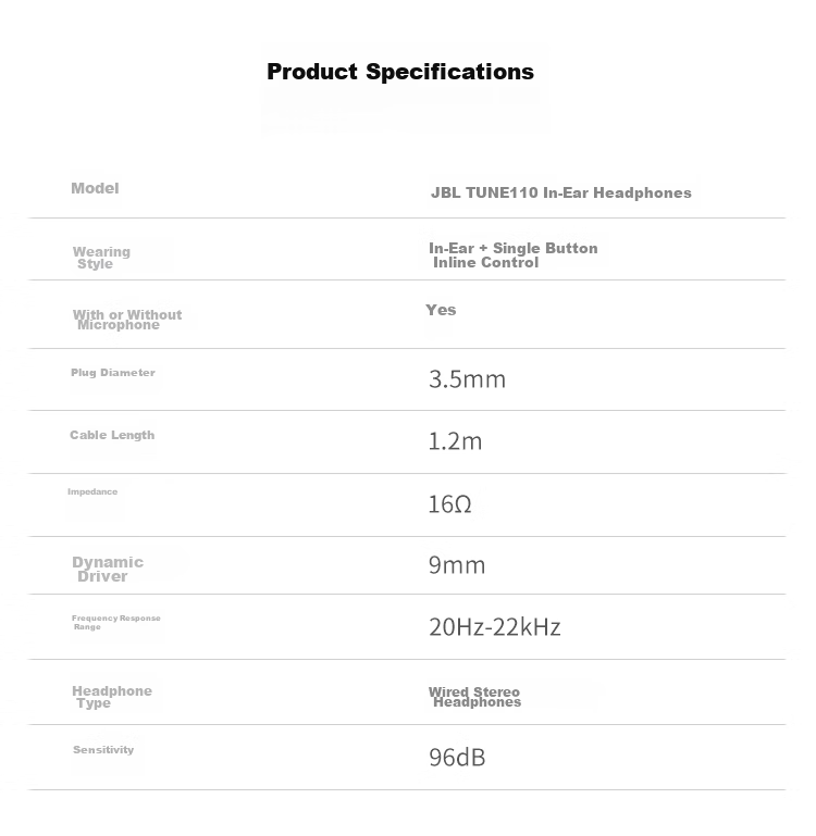 JBL T110 Wired Headphones, Stereo In-Ear Headset, Computer Gaming Sports Headphones, Compatible with 3.5mm Interface Devices, Black 12