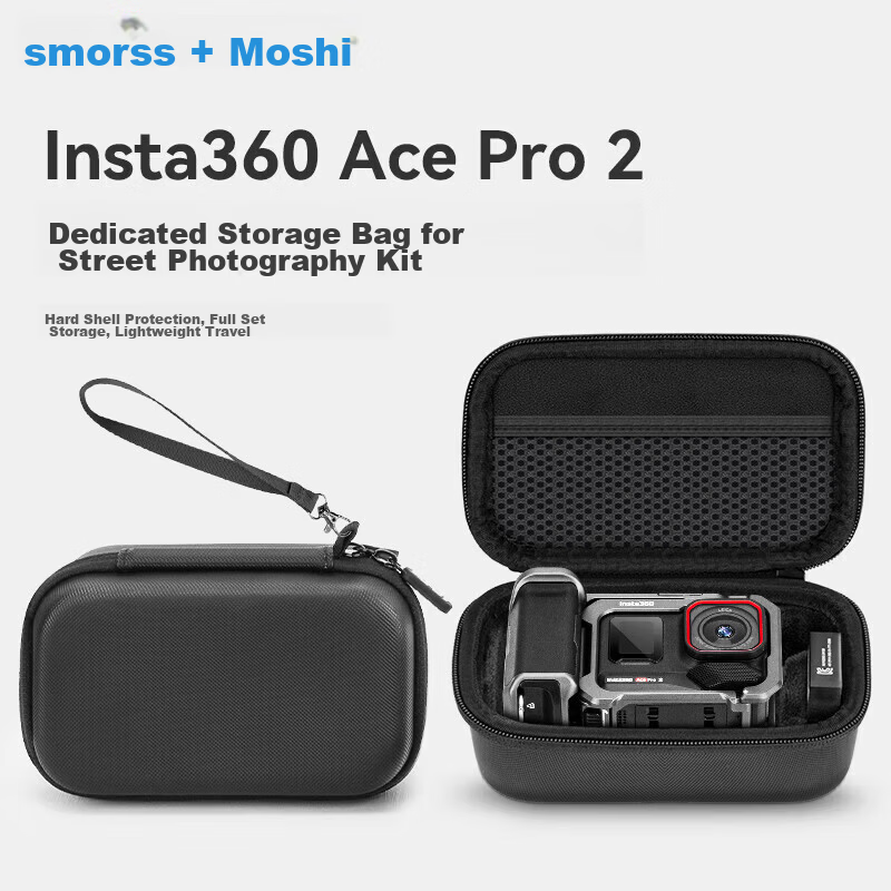 Smorss Waterproof Case for Insta360 Ace Pro 2 Diving Housing Protective Cover Sport Panorama Camera Accessories Waterproof Diving Kit