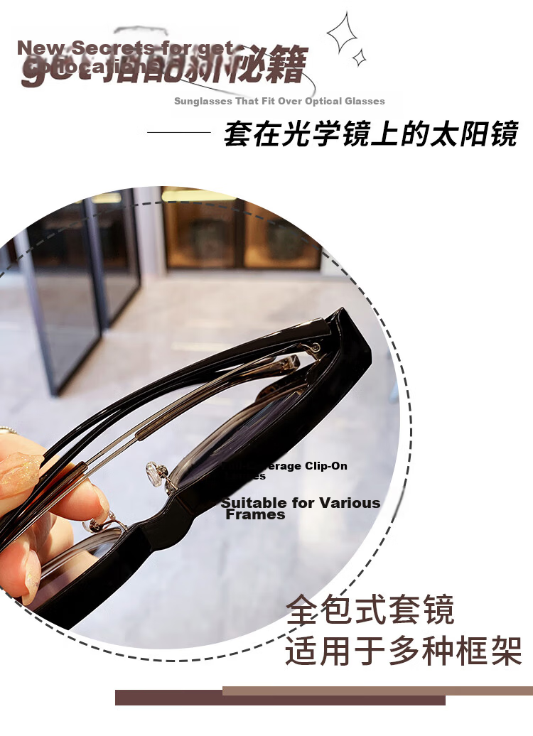 LESCA LUNETIER Clip-On Sunglasses for Nearsightedness, Polarized UV Protection Sunglasses for Men And Women, Driving Sun Protection with Prescription Lenses 4