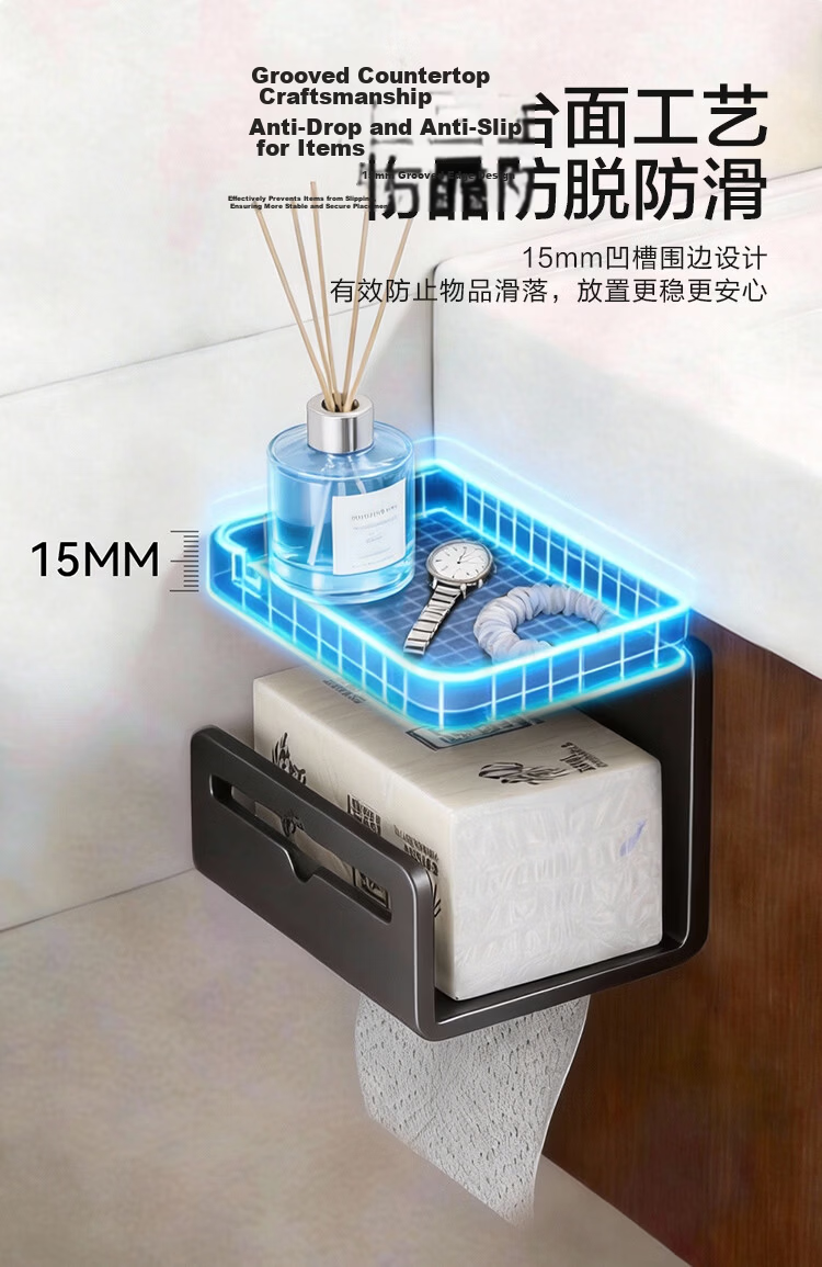 JD Original Anti-Gravity No-Drill Mop Holder, Wall-Mounted Bathroom Storage Hook Organizer Rack 6