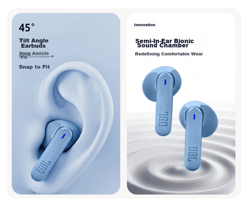 JBL T280TWS X3 Wireless Bluetooth Earphones Semi-In-Ear Music Call Noise Cancelling Gaming Headset Long Battery Life Compatible with 2026 Latest Model Gift Recommendation Pink 12