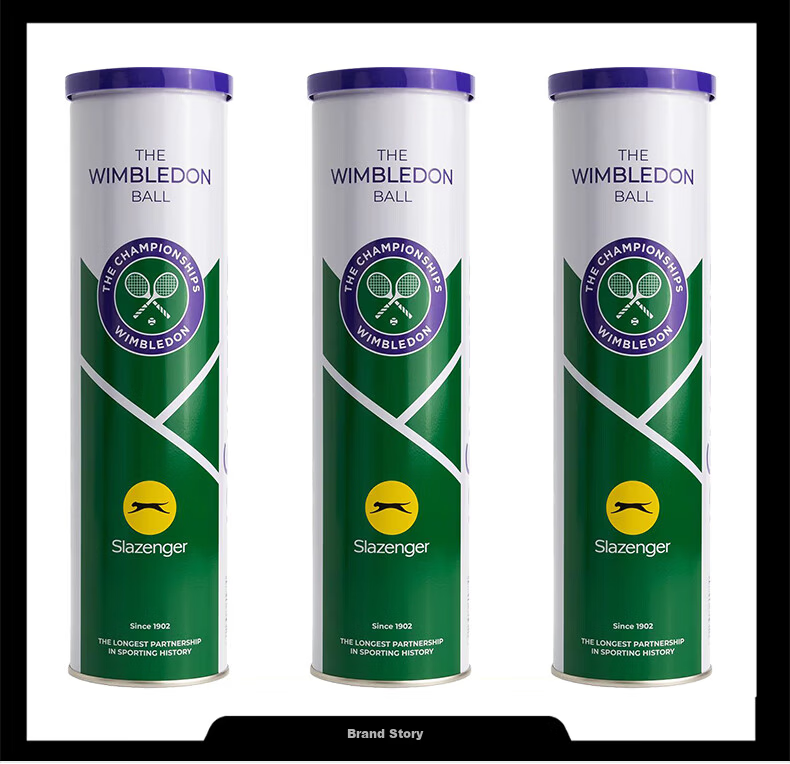 Slazenger 4-Ball Tennis Set, Metal Can, for Wimbledon Training And Matches, Full Box of 18 Tubes, New Packaging 340982*18 9