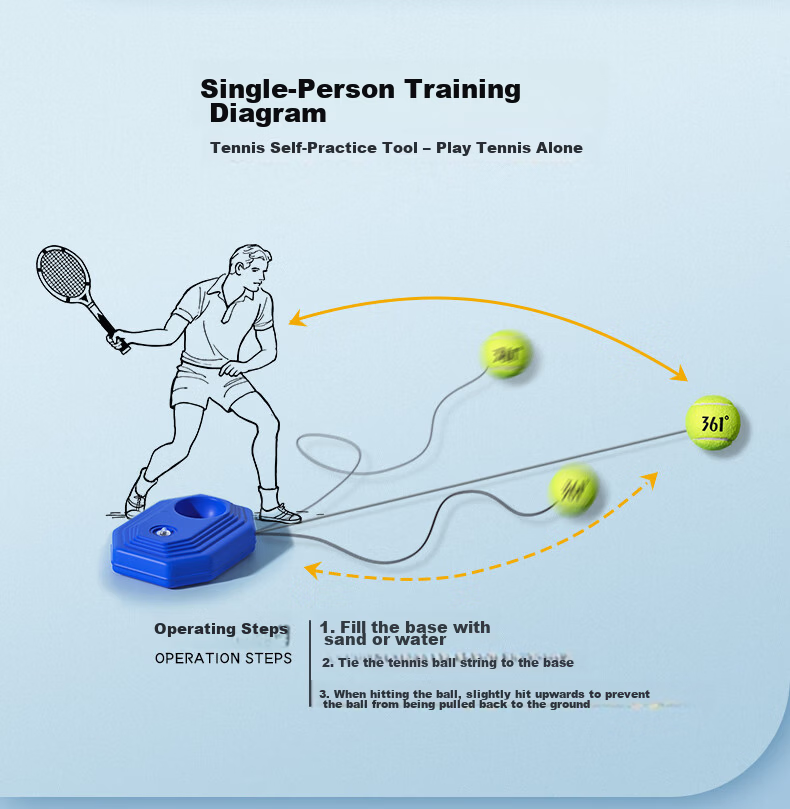 361° Tennis Racket for Men And Women Beginners, Professional Carbon Fiber Integrated Single Racket with String, Rebound Training Set 3