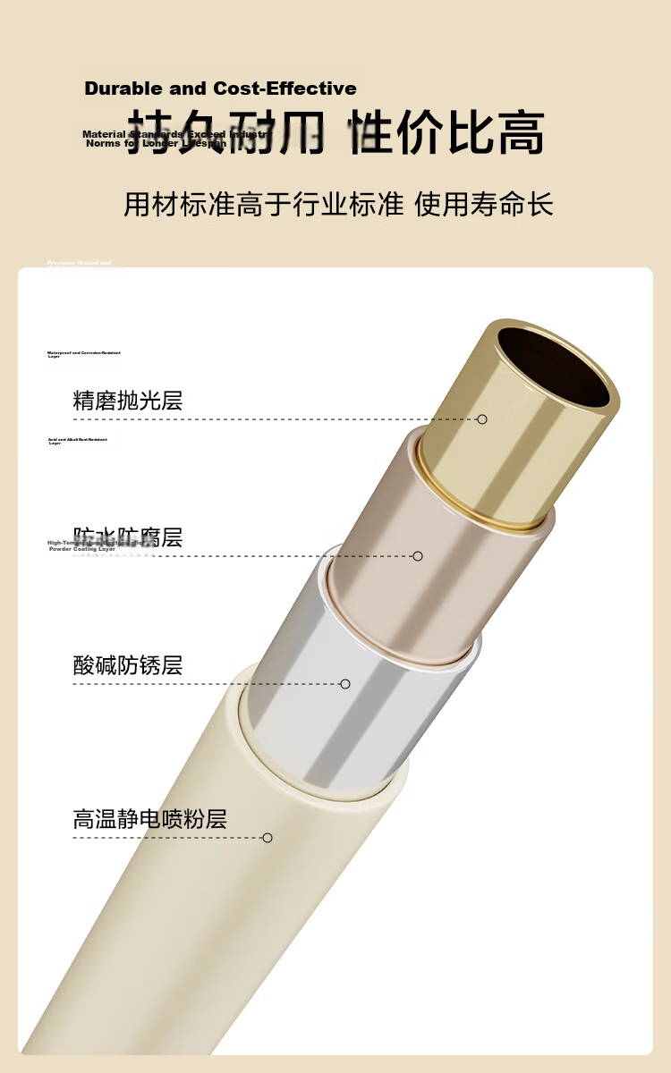 JD Jingzao Cream Tree Upgraded Double Rod Floor Standing Mobile Clothes Drying Rack Indoor Balcony Bedroom Cream Color 11