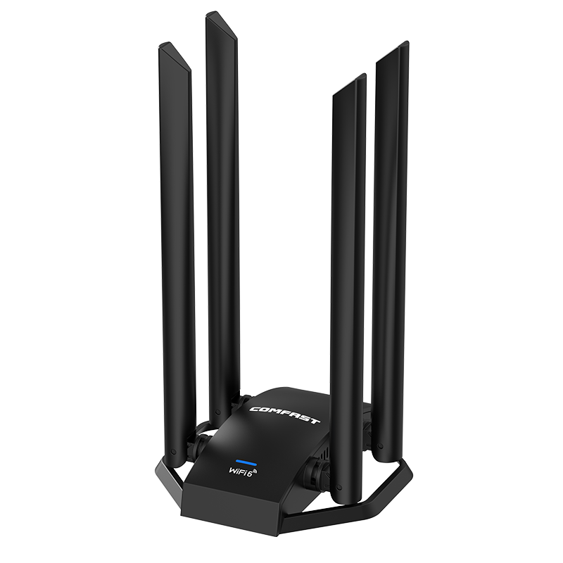 COMFAST CF-952AX Gigabit 1800Mbps Dual-Band 5G External Driver-Free WiFi6 Wireless Network Card USB 3.0 Receiver Transmitter for Desktop PC Laptop Signal Penetration