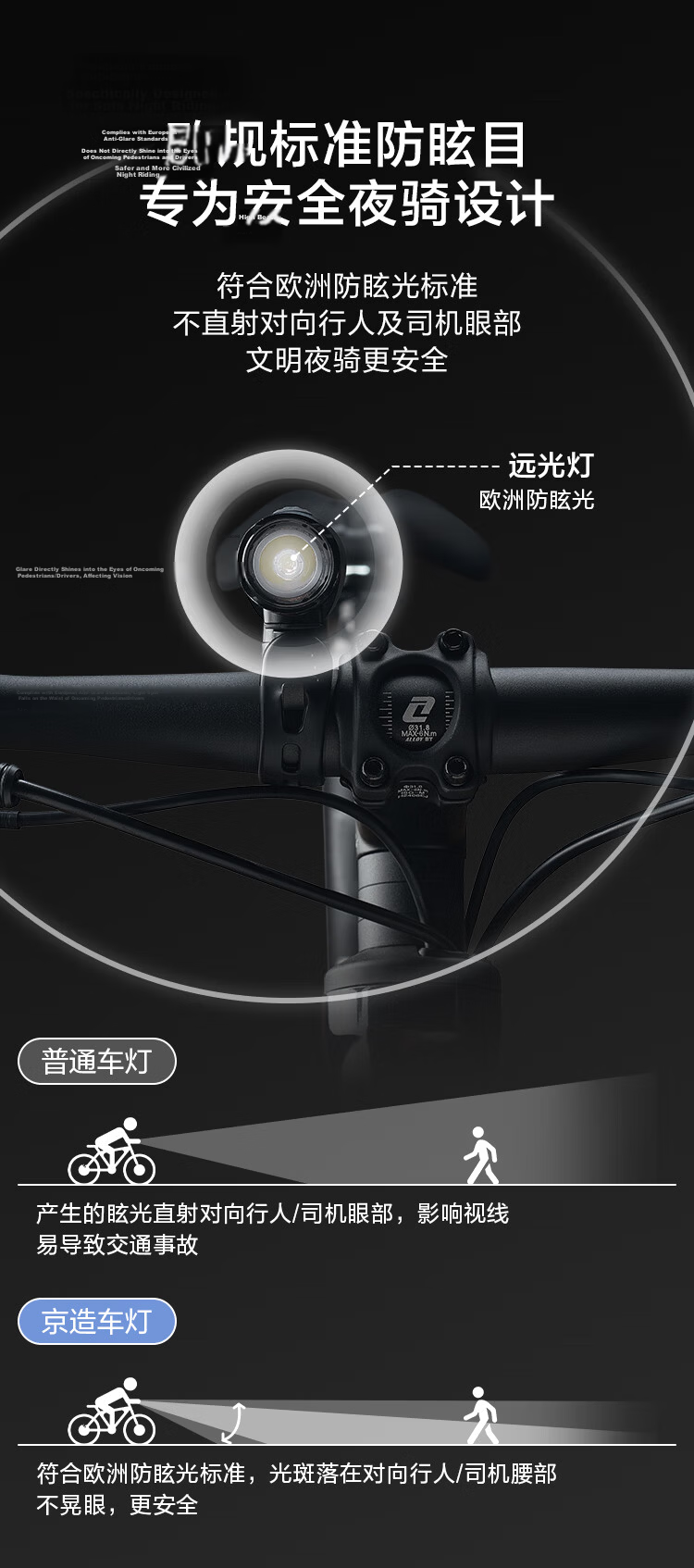 JD Jingzao Q1 High Brightness Bicycle Front Light Waterproof 600 Lumens Road Bike Night Riding Flashlight 3