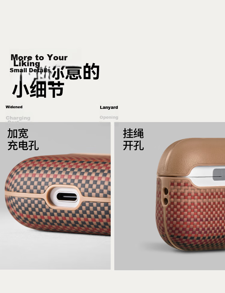 PITAKA Apple AirPods Pro 3 Case MagSafe Wireless Charging Compatible Aramid Fiber Drop-Resistant Slim Skin-Friendly Anti-Fingerprint Sunset 8