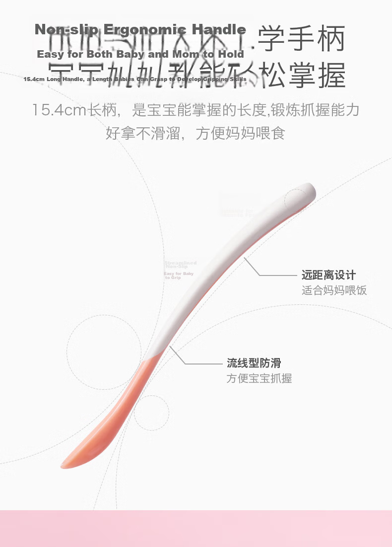 Babycare Baby Temperature-Sensitive Anti-Scalding Soft Spoon, Newborn Infant Feeding Spoon, Tableware, Children's Complementary Food Spoon, Set of 2 - Sea Mist Blue 7