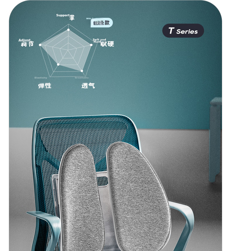 Leband Ergonomic Lumbar Cushion Backrest Waist Support Long Sitting Office Back Pillow Classic Memory Foam Model 2