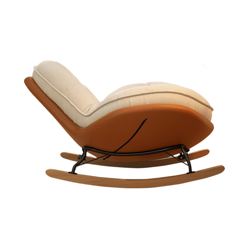 JIAYI Rocking Chair Lazy Sofa Balcony Single Sofa Chair Adult Nap Recliner Backrest Leisure Chair