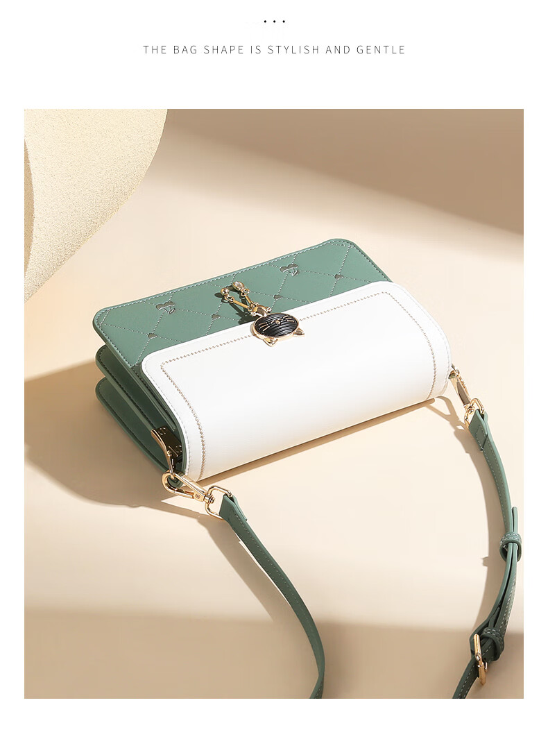 TUCANO Women's Leather Shoulder Bag Crossbody Luxury Colorblock Small Square Bag Mother's Day Birthday Gift 11