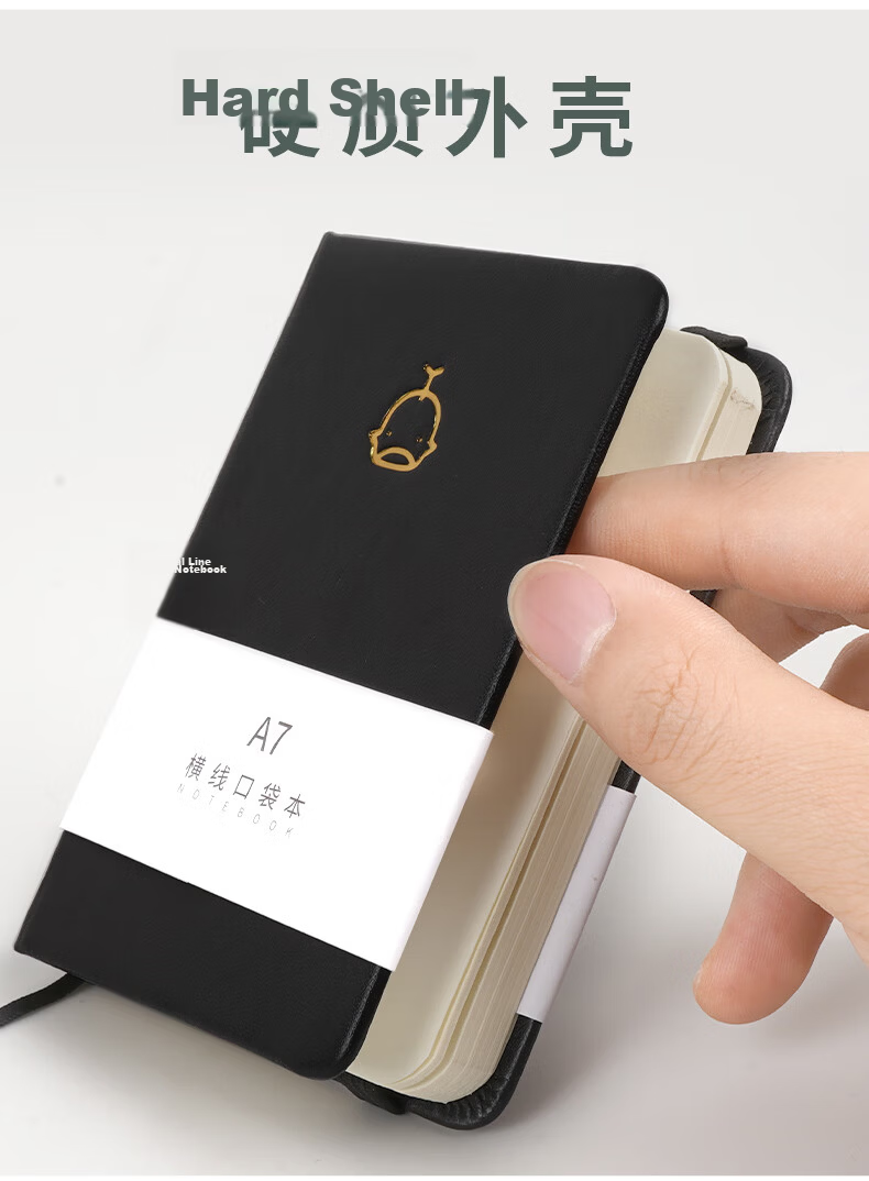 SIMAA A7/100 Sheets Portable Pocket Notebook, Creative Mini Student Notepad Journal Diary Vocabulary Planner, Gray JSBA7-2 9