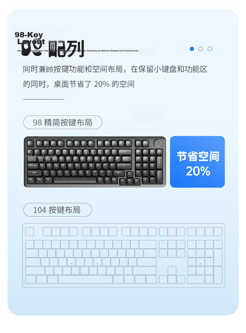HP K10G-98L Custom Mechanical Keyboard, Four-Layer Sound-Absorbing Cotton Filling Wired Keyboard Gasket Structure, 98-Key Layout with Knob, Full Hot-Swappable 4