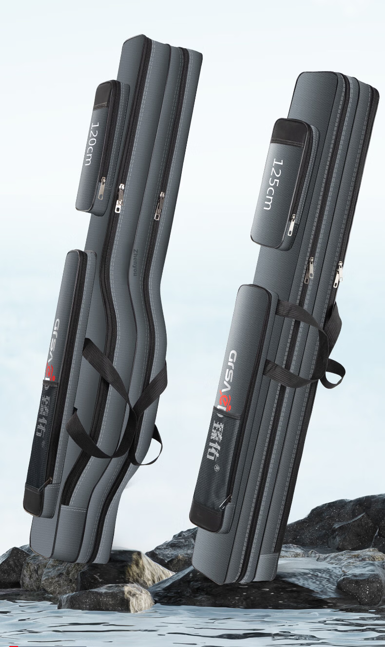 Grsaed Waterproof Double-Layer Fishing Rod Bag 90cm Sea Rod Pole Fishing Tackle Bag 2