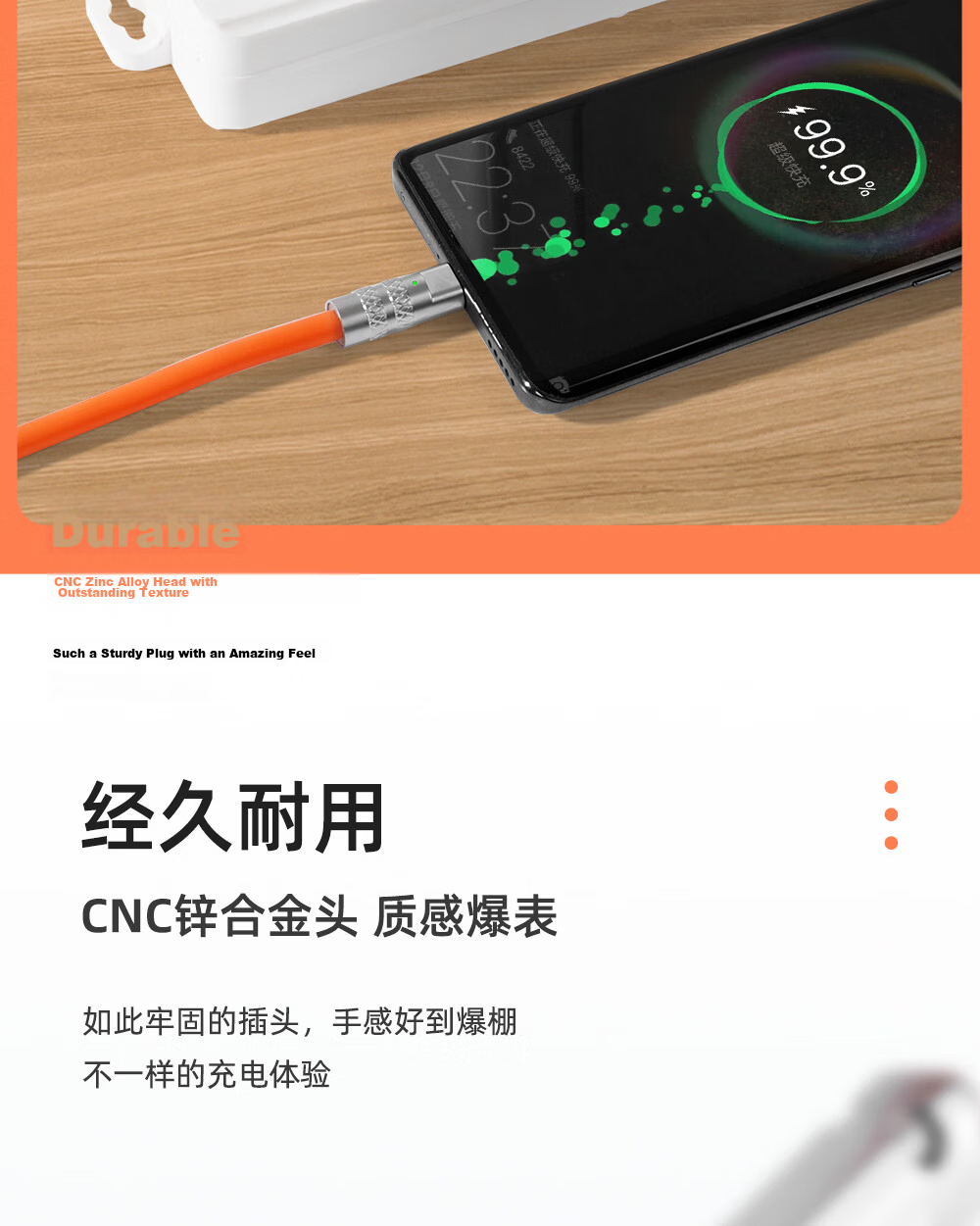 OKSJ Type-C Data Cable, 6A Fast Charging 100W/66W, Compatible with Huawei Mate60Pro/P50/Honor/MI/Vivo Android Phones [2 Meters, Two-Pack] 14