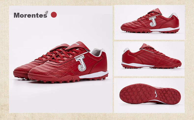 JOMA Kangaroo Leather Soccer Shoes for Adults, Children, Teenagers And Students TF Turf Cleats for Football Matches And Training Shoes Wine Red 43.5 20