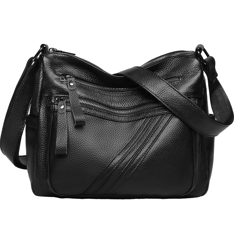 C.BANNER Genuine Leather Women's Bag Mom Bag Large Capacity Crossbody Bag Middle-aged and Elderly Birthday Gift Premium Feel for Girlfriend Wife