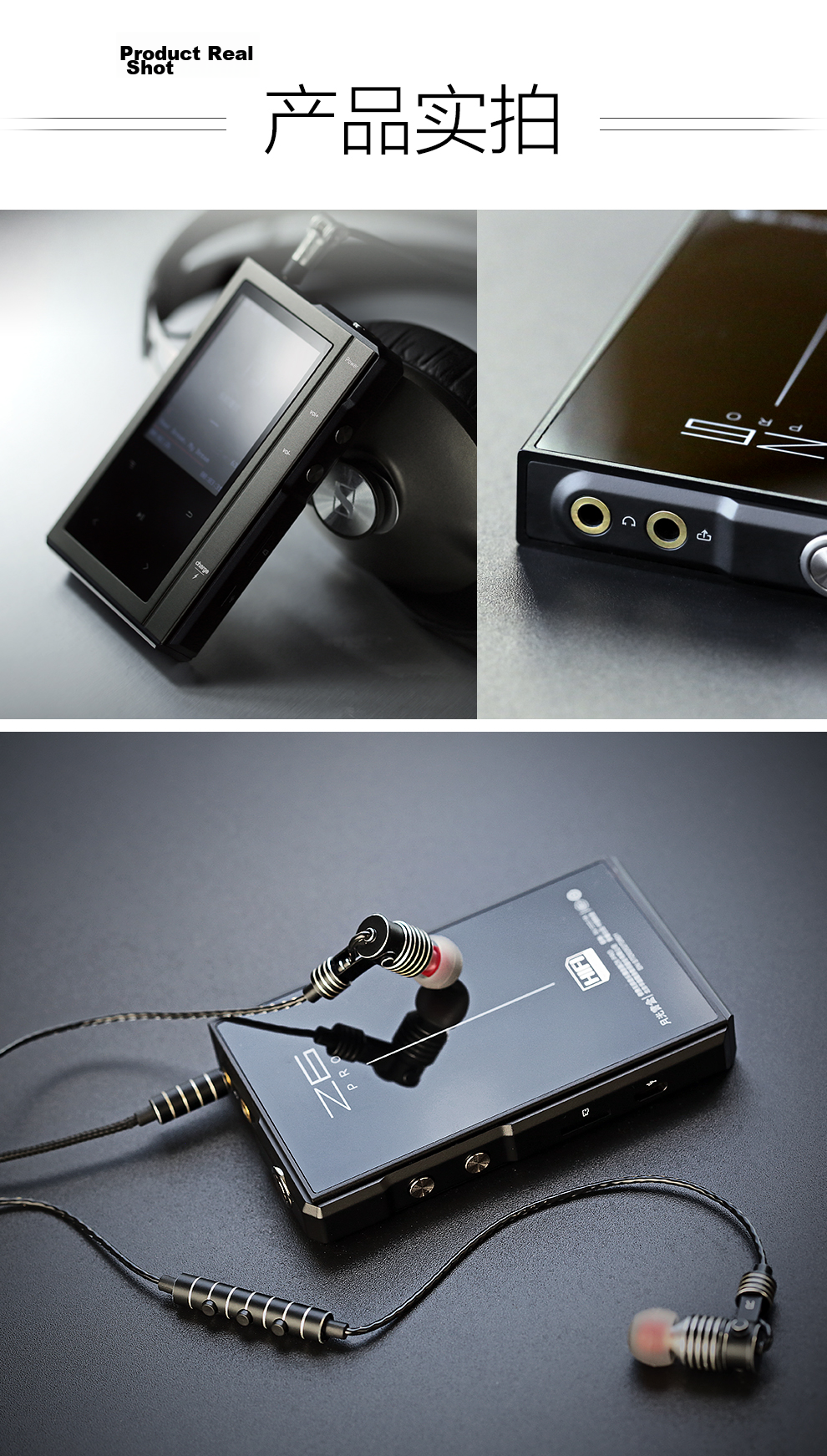 Yueguangbaohe Z6Pro HiFi Player, MP3/MP4 Portable Music Player, DSD Native Lossless Audiophile Sound Quality, Bluetooth Decoding Headphones, Digital Tape-Style Restoration, Pure Listening Device 12