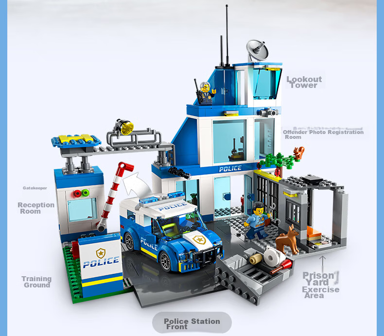 LEGO City Building Blocks 60316 Modern Police Station Kids Boys Girls Toy Birthday Gift 7