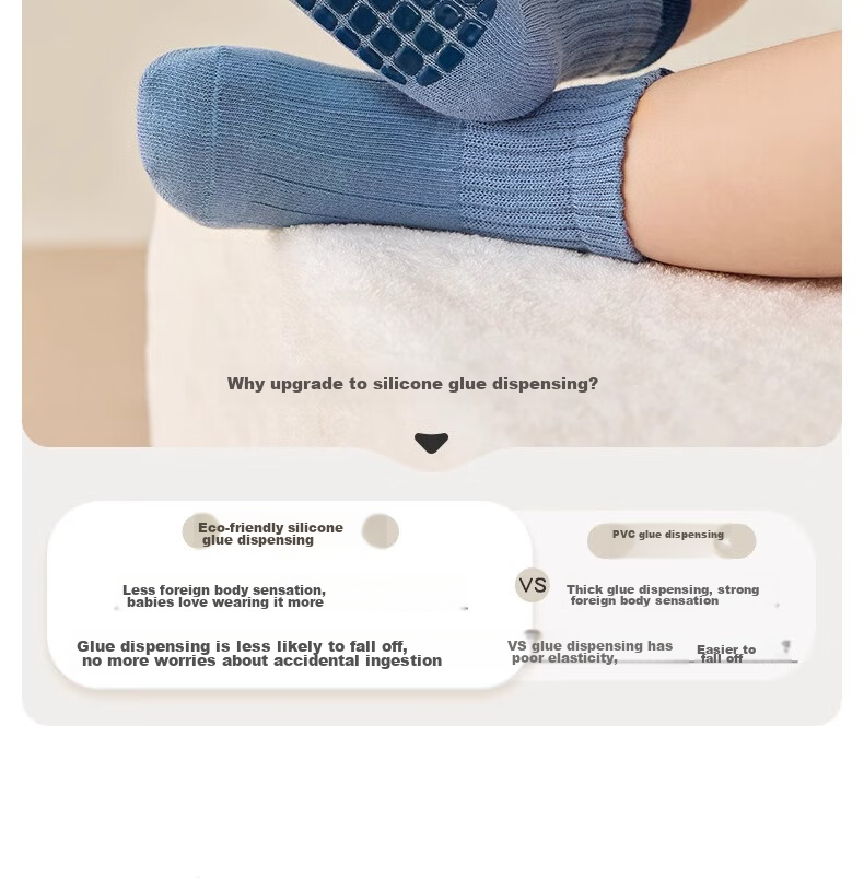 Niduoxiong Baby Floor Socks, Comfortable And Breathable for Spring And Autumn, Indoor Walking Socks for Toddlers, Insulating Non-Slip Socks, Baby Floor Socks 6