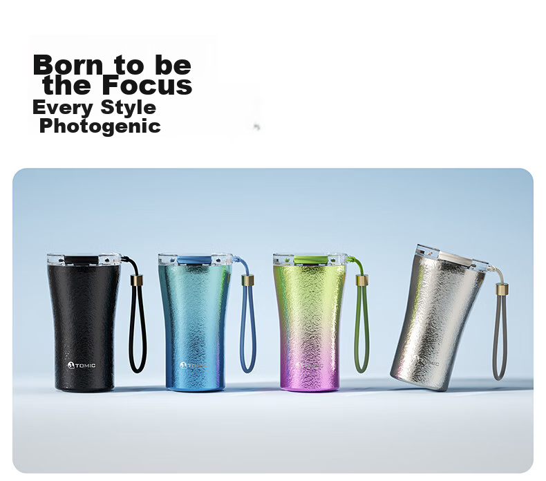 TOMIC Pure Titanium Insulated Coffee Cup Outdoor Water Bottle High-Quality Gift for Women Girlfriend Birthday Present 15