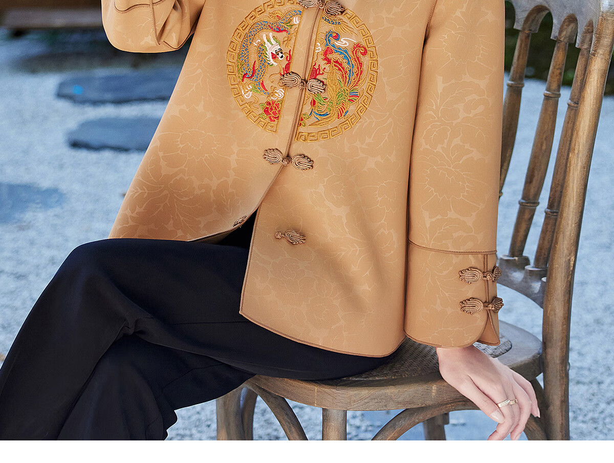 Yuzhaolin Mom's New Year Red Coat Spring and Autumn Middle-aged and Elderly Women's Windbreaker Short Jacket Y243U2016 8