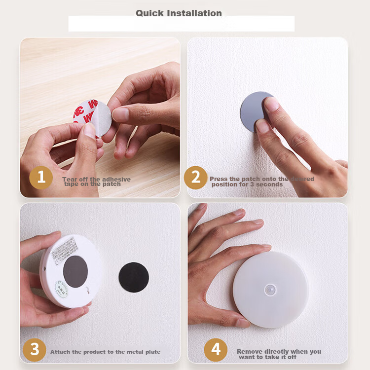 Datouren Motion Sensor Light, Human Presence On/Off Nightstand Lamp, Hallway Entrance Cabinet Light, Rechargeable Motion-Activated Small Night Light 8
