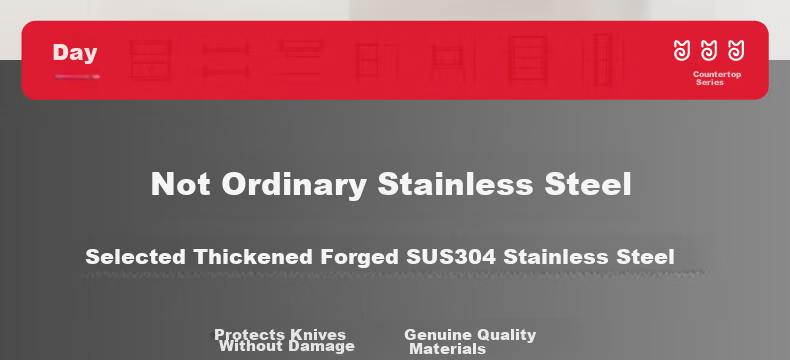 Meichu Kitchen Story 304 Stainless Steel Kitchen Storage Rack Knife Holder Knife Storage Rack Vegetable Knife Rack Knife and Spatula Storage Rack Chopsticks Holder Cutting Board Rack 3