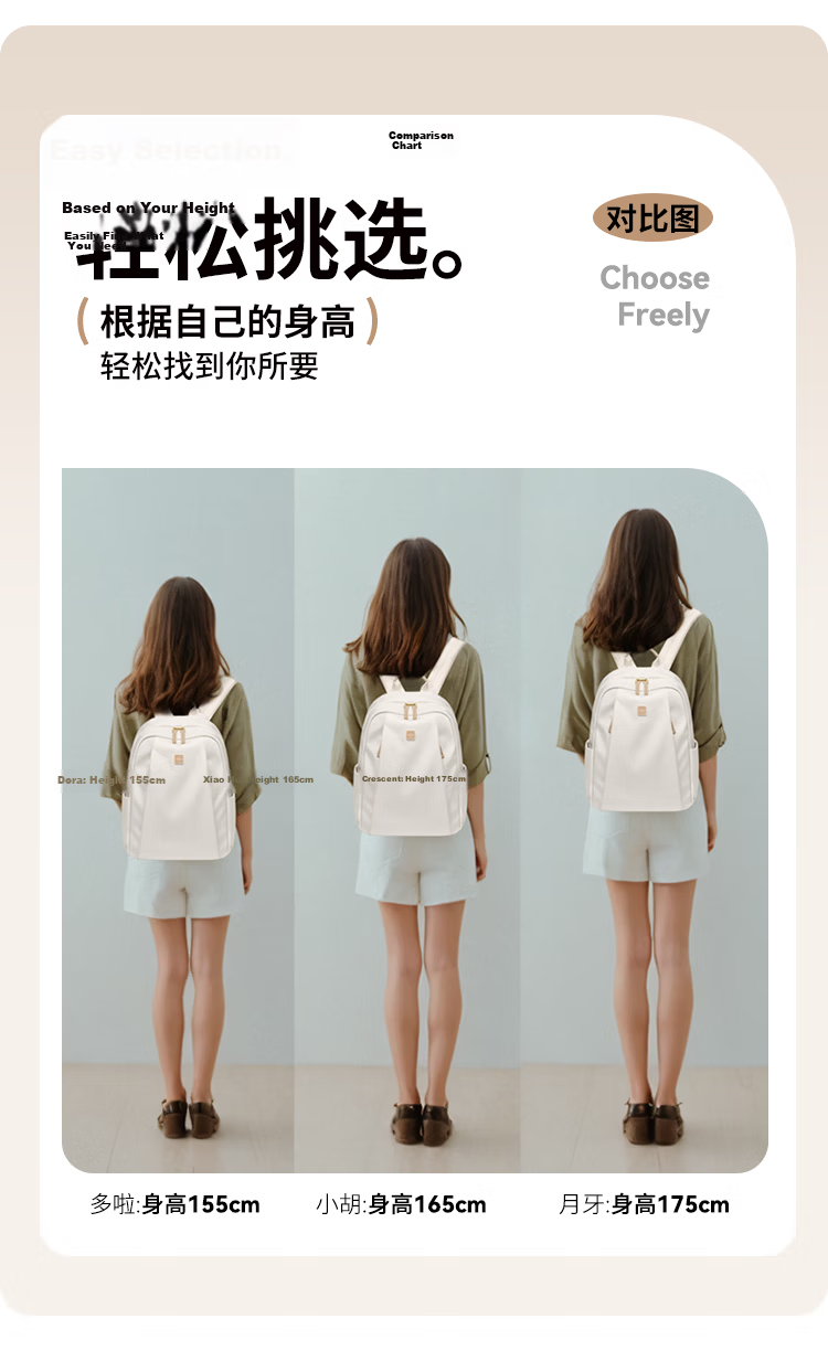 POLO Backpack for Women, Large Capacity Travel Bag, Business Trip Schoolbag, Casual Versatile Backpack, Birthday Gift for Girlfriend 12