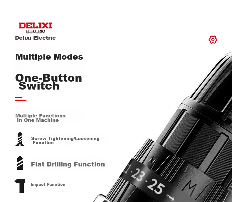 Deli Xidianqi Electric Drill, Lithium Battery Drill, Cordless Screwdriver, Household Rechargeable Hand Drill, Electric Screwdriver, Power Tool Box Set 20